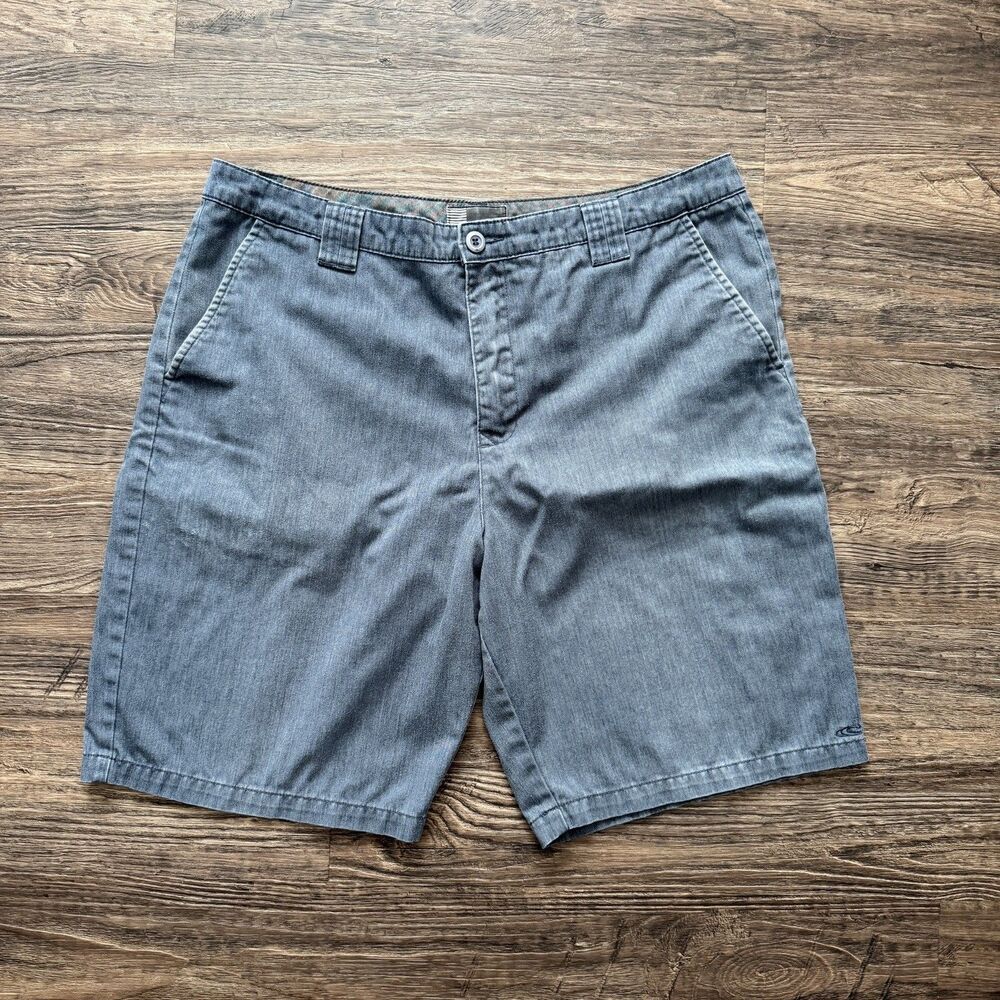 O’Neill Chino Shorts 10” Inseam Causal Golf Beach Mens 36 Blue Pockets